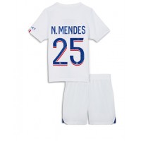 Fotbalové Dres Paris Saint-Germain Nuno Mendes #25 Dětské Alternativní 2022-23 Krátký Rukáv (+ trenýrky)